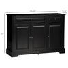 Sideboard Buffet Cabinet, Modern Kitchen Cabinet with 2 Drawers and Adjustable Shelves, Coffee Bar Cabinet for Living Room, Black