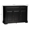 Sideboard Buffet Cabinet, Modern Kitchen Cabinet with 2 Drawers and Adjustable Shelves, Coffee Bar Cabinet for Living Room, Black