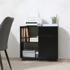 Filing Cabinet/Printer Stand with Open Storage Shelves, for Home or Office Use, Including an Easy Drawer, Black