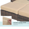 Outdoor 3pc PE Rattan Wicker Patio Love Seat Lounge Chair Set