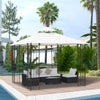 10' x 10' Outdoor Patio Gazebo Canopy with Vented Roof, Elegant Metal Frame, & Included Ground Stakes/Guy Ropes