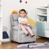 Kids Recliner Chair Children Sofa Angle Adjustable Single Lounger Armchair Gaming Chair with Footrest 2 Side Pockets for 3-5 years, Light Grey