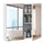 Wall Mounted Bathroom Medicine Cabinet with Mirror Steel Frame and Storage Organizer Double Doors  White