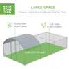 Metal Chicken Coop, Walkin Chicken Runs, Duck Rabbit Enclosure Pen, Outdoor Poultry Cage with Waterproof and Anti-UV Cover for Backyard, Farm, (1" Diameter, 18.7'L x 9.2'W x 6.4'H)