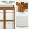 Wooden Cold Frame Greenhouse Small Mini Planter Box, 30" L x 24" W x 44" H, Brown