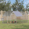 Metal Chicken Coop for 10-12 Chickens, Walk In Chicken Run Chicken Pen Hen House Outdoor with Roof for Yard, 12.5' x 9.2' x 6.4'