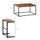 Industrial Style Nesting Tables Set of 2 w/ Metal Frame for Living Room