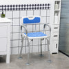 EVA Padded Shower Chair with Arms, Bath Seat with Adjustable Height, Anti-slip Shower Bench for Seniors and Disabled, Tool-Free Assembly