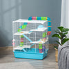 Extra Large 23" Hamster Cage with Tubes and Tunnels, Portable Carry Handles, Small Animal Habitats Big 5-Tier Design, Light Blue