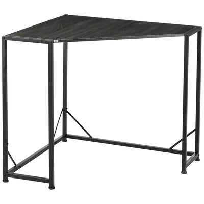 Small Corner Desk & Small Corner Computer Desk with Strong Metal Frame, Corner Writing Desk, Gray