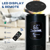 38" Tower Fan Cooling for Bedroom with 3 Speeds, 12H Timer, 70Â°  Oscillating, LED Panel, and Remote Control, Black
