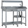 Potting Bench Table, Includes Removable Outdoor Sink Station with Hose Hook Up, Wooden Work Station with Faucet, Drawer, Shelves, Hooks, Gray