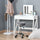 Round Salon Stool Height Adjustable, Hydraulic Rolling Swivel Stool with Wheels, Massage Vanity Chair Home Office, Grey