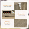 Sideboard Buffet Kitchen Buffet Cabinet with Wine Racks Sliding Glass Door Storage Shelves for Living Room Grey