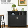 Kitchen Sideboard, Buffet Cabinet with 2 Doors and Adjustable Shelves for Entryway Living Room, Black