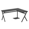 L Shaped Gaming Desk 61" Corner Computer Table Office Workstation