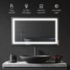Bathroom Mirror with LED, Dimmable Vanity Mirror with 3 Light Colors, Memory Function Vertical and Horizontal Mount
