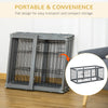 24.5" Heavy Duty Pet Playpen, 6 Panels Dog Exercise Pen, with Door, Double Locking Latches, for Indoor Outdoor Use Gray