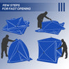 8 Person Waterproof Portable Pop-Up Ice Fishing Shelter with 2 Doors