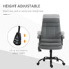 2-Point Vibrating Massage Office Chair High Back Executive Recliner with Reclining Back, Adjustable Height, Grey