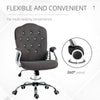 Velvet Office Chair Desk Chair with 360 Degree Swivel Wheels Adjustable Height Tilt Function Dark Gray