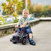 Kids Ride On Sliding Car with Hidden Under Seat Storage, Ride On Police Car for Toddler with Megaphone, Anti Dumping Device, Removable Backrest, Foot-to-Floor Design, Aged 18-60 Months, Black