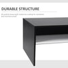 Modern Coffee Table,  2-tier Rectangular Center Table with Storage Shelves for Living Room, Black/White