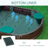 Kids Outdoor Sandbox for Backyard Garden Beach, w/ Cover, Aged 3-12 Years Old