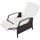 Rattan Adjustable Recliner Chair with Hand-Woven All-Weather Wicker for Patio, Outdoor, Garden, Poolside, White