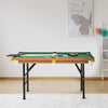 55'' Portable Folding Billiards Table Game Pool Table for Kids Adults With Cues, Ball, Rack, Brush, Chalk