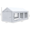 20' x 10' Party Tent & Carport, Large Outdoor Canopy Tent Portable Garage with Removable Sidewalls and Windows, White Tents for Parties, Wedding and Events