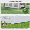20' x 10' Party Tent & Carport, Large Outdoor Canopy Tent Portable Garage with Removable Sidewalls and Windows, White Tents for Parties, Wedding and Events
