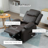 Living Room Power Lift Chair, PU Leather Electric Recliner Sofa Chair for Elderly with Remote Control, Brown