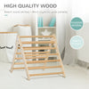 Kids Triangle Climber Foldable Climbing Triangle Ladder for Toddler Play Structure Climbing Toy Indoor Playful Gym Natural