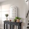 43" x 27.5" Wall Mirror, Arch Window Mirror for Wall in Living Room, Bedroom, Rustic White