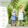 Folding Kids Push Kick Scooter w/ Adjustable Handlebar Brake System, Green