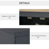 Industrial Style Steel Storage Cabinet, Metal Storage Organizer with 2-Tier Adjustable Shelves for Living Room or Home Office, Grey