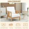 Accent Chairs Upholstered Arm Chair for Bedroom Living Room Chair with Throw Pillow and Wood Legs