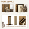 Scratching Pad Cat Tree Corrugated Paper Sisal Scratch Board Climbing Toy Pet Furniture with 1 Spare Board Brown