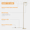 Metal Floor Lamp, Standing Light with 350Â° Adjustable Lampshade for Living Room, Bedroom, Office, Gold