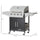 52" Barbecue Grill with Wheels 4+1 Burner Liquid Propane Gas Grill Outdoor Cabinet Style BBQ Trolley w/ Side Burner, Warming Rack