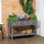 Wooden Raised Garden Bed, Elevated Planter Box Stand with 8 Slots and Open Shelf, Dark Grey