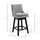 Bar Stools, Bar Stools with Backs, Soft Padding Cushion, Wood Legs for Kitchen, Bar, Bar Height Bar Stools, Light Grey