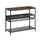 Industrial Wine Rack with 11-Bottles Holder, Free Standing Wine Shelf with Glass Holders for Home Bar, Kitchen, Dark Brown