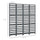 Screen Divider Room Divider Screen with Foldable Design for Indoor Bedroom Office 5' White Grey