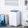 Portable Washing Machine 2-In-1 Spin Dryer, Automatic Portable Washer with Wheels, 10 Lb. Capacity, and 8 Programs for Apartment, Dorm, White