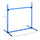 4 Piece Dog Agility Training Equipment with Adjustable Height Jump Bars, Included Carry Bag, & Displacing Top Bar, Blue