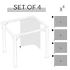 10' x 10' Universal Gazebo Sidewall Set with 4 Panel 40 Hook/C-Ring Included for Pergolas & Cabanas Light Gray