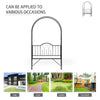 23.25" W x 80" H Metal Garden Arbor Archway for 2 People with Relaxing Bench & Delicate Scrollwork for Weddings & Various Climbing Plant