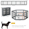24.5" Heavy Duty Pet Playpen, 6 Panels Dog Exercise Pen, with Door, Double Locking Latches, for Indoor Outdoor Use Gray